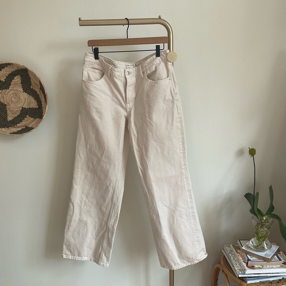 Free People We The Free Tennessee Low-Rise Boyfriend Jeans Size 30 Ecru - Picture 7 of 16